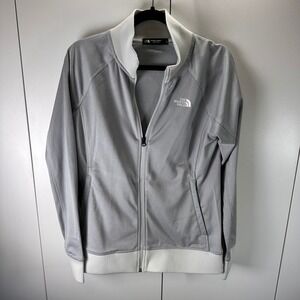 The North Face Women's Full Zip Jacket Gray Activewear‎ Athletic Top Large